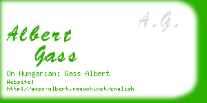 albert gass business card